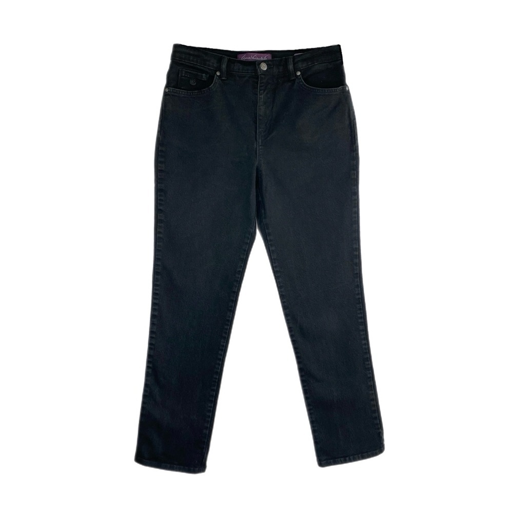 Gloria Vanderbilt Straight Leg Jeans in Black Denim